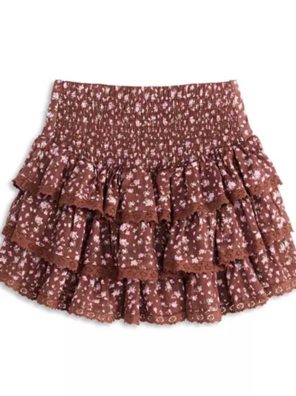 KatieJNYC Girls Floral Smocked Tiered Skirt XL Excellent Condition